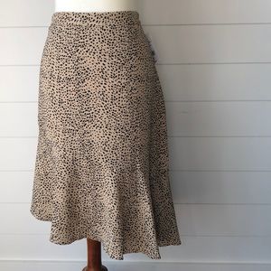 NWT H Halston Animal Print Skirt
